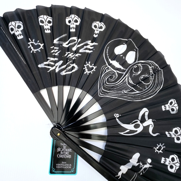 DisneyParks The Nightmare Before Christmas 'Love 'til The End' Folding Fan NWT - Picture 3 of 3